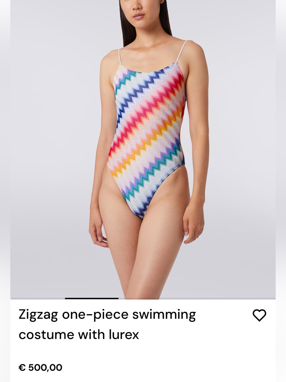Missoni Multicolor Zigzag Lurex One-Piece Swimsuit